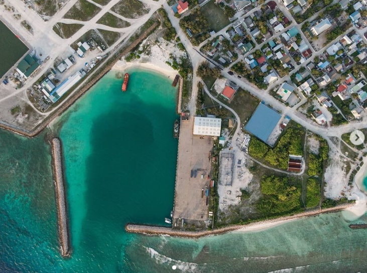 Aerial view of Kulhudhufushi Regional Port